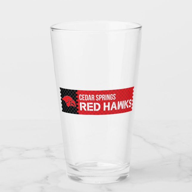 Cedar Springs Red Hawks Glas (Vorderseite)