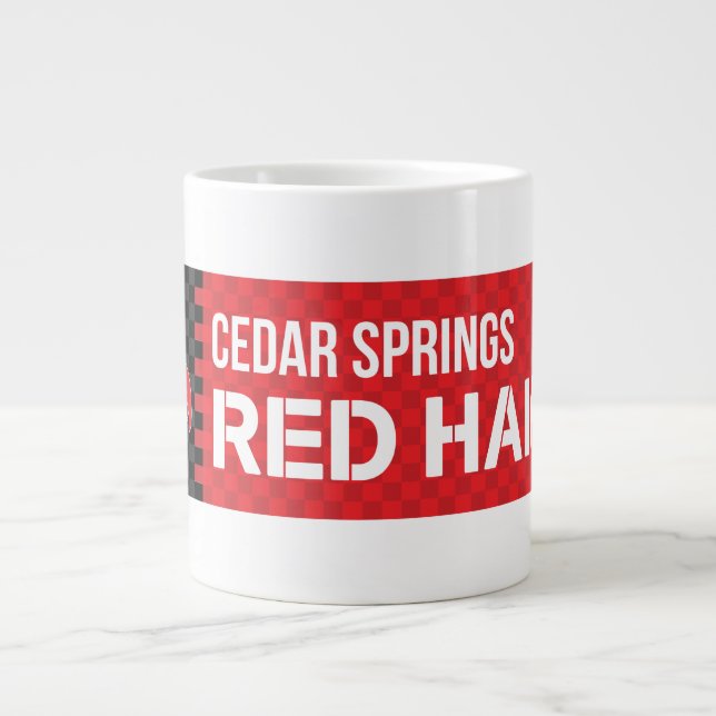 Cedar Springs Red Hawks Jumbo-Tasse (Vorderseite)