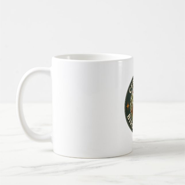 Cedar Waxwing Abzeichen Kaffeetasse (Links)