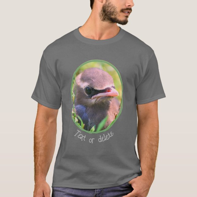 Cedar Waxwing Fledgling Bird Personalisiert T-Shirt (Vorderseite)