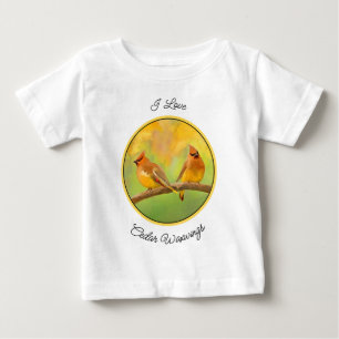 Cedar Waxwing Malerei - Niedliche Original Hunde K Baby T-shirt