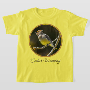Cedar Waxwing Songbird Original Wild Bird Foto T-Shirt