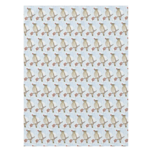 Cedar Waxwing Tischdecke (Vorderseite)