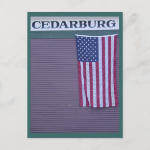 Cedarburg-Flagge Postkarte