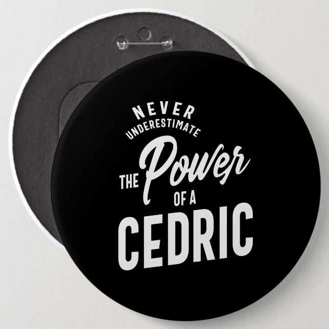 Cedric Personalisiert Name Geburtstagsgeschenk Button (Vorne & Hinten)