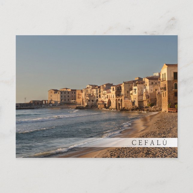 Cefalu, Küstenstadt auf Sizilien Postkarte (Vorderseite)