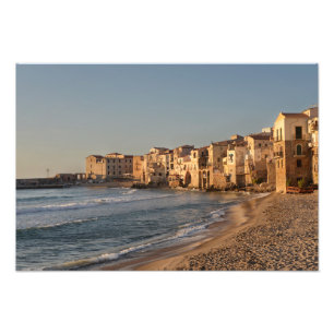 Cefalu, Küstenstadt in Sizilien Fotodruck