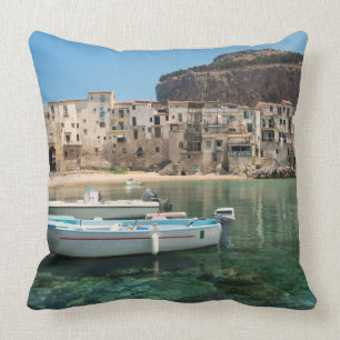 Cefalu Stadt in Sizilien Kissen