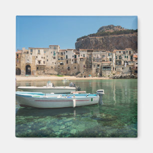 Cefalu Stadt in Sizilien Magnet