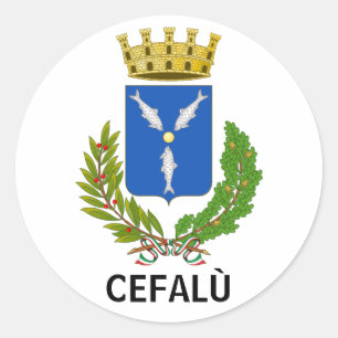Cefalù Wappen - Sizilien Runder Aufkleber