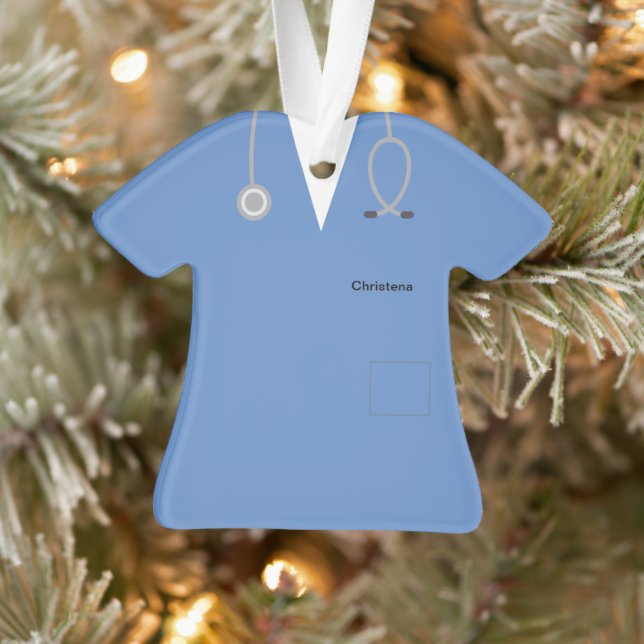 Ceil Blue Personalisiert Medical Scrubs Novelty Ornament (Baum)