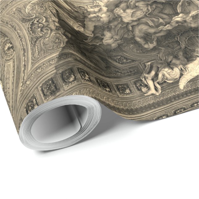 Ceiling Chiesa del Gesù – Battista Gaulli – gold Geschenkpapier (Rolleneckpunkt)