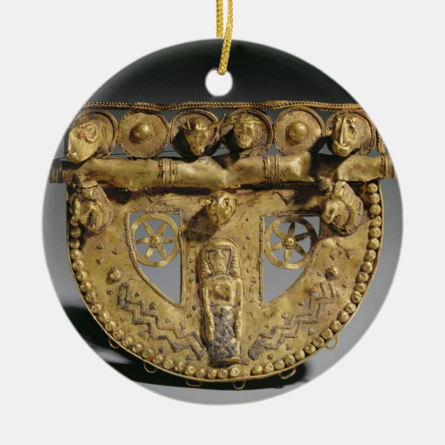 Ceinture-boucle avec la décoration granulée, (Devant)