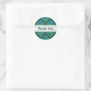 Ceinture celtique Merci - Stickers ronds bleu vert