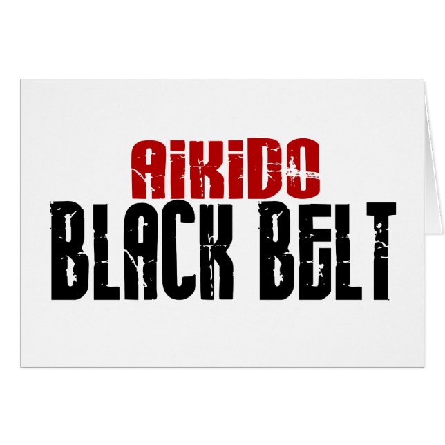 Ceinture noire d'Aikido (Devant horizontal)