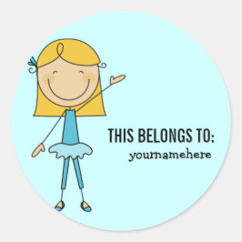 CELA APPARTIENT À Sticker Girly Ballerina