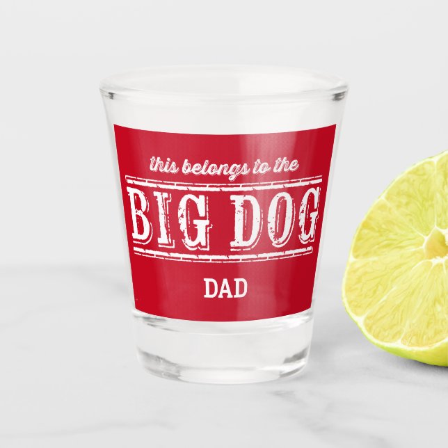 Cela appartient au Big Dog Votre nom Tiré de verre (Devant)