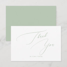 Celadon Green DIY farben Luxe Script Vielen Dank Dankeskarte