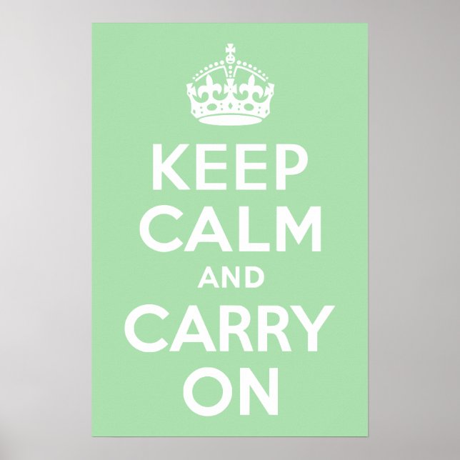Celadon halten Sie Ruhe und tragen Sie weiter Poster (Vorne)