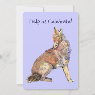 Celebrat Birthday Party Howling Coyotes Fun Einladung