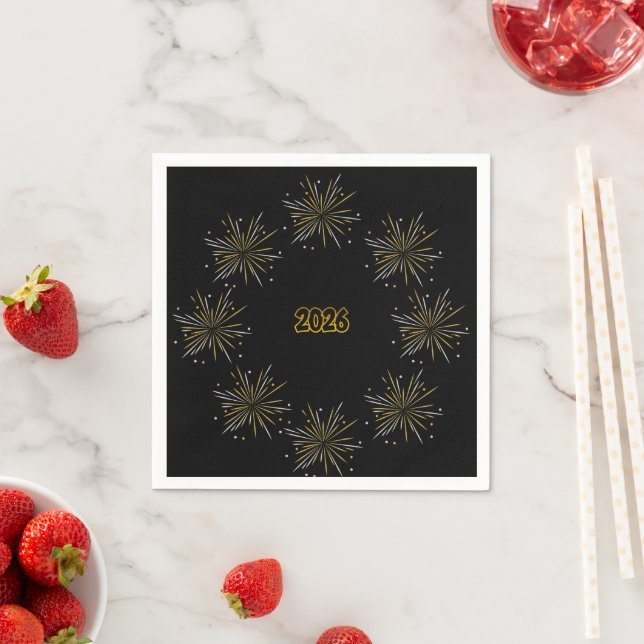 Celebrate 2026 Paper Napkin Serviette (Beispiel)