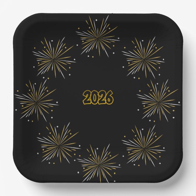 Celebrate 2026 Paper Plate Pappteller (Vorderseite)