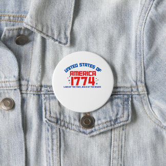 Celebrate  250th us independence patriotic July 4 Button