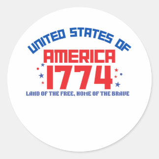 Celebrate  250th us independence patriotic July 4 Runder Aufkleber