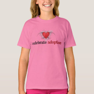 Celebrate Adoption Girls Baby Doll Angepasstes Shi T-Shirt