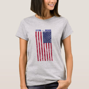 Celebrate America 250 Frauen T-Shirt mit Flagge #4