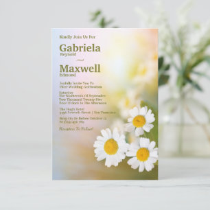 Celebrate Beauty Nature White Daisy Wedding Einladung