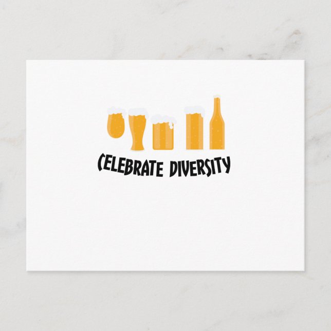 Celebrate Beer Diversity Funny Drinker Geschenke Postkarte (Vorderseite)