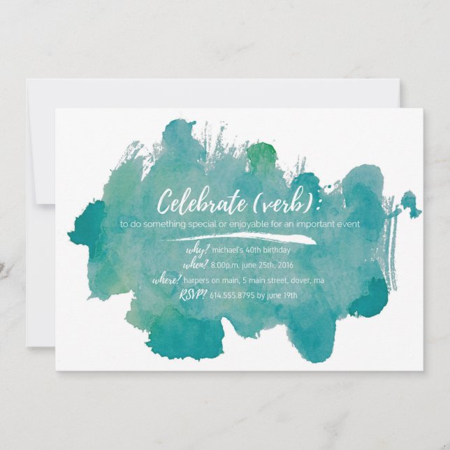 Celebrate Birthday Einladung (Vorderseite)