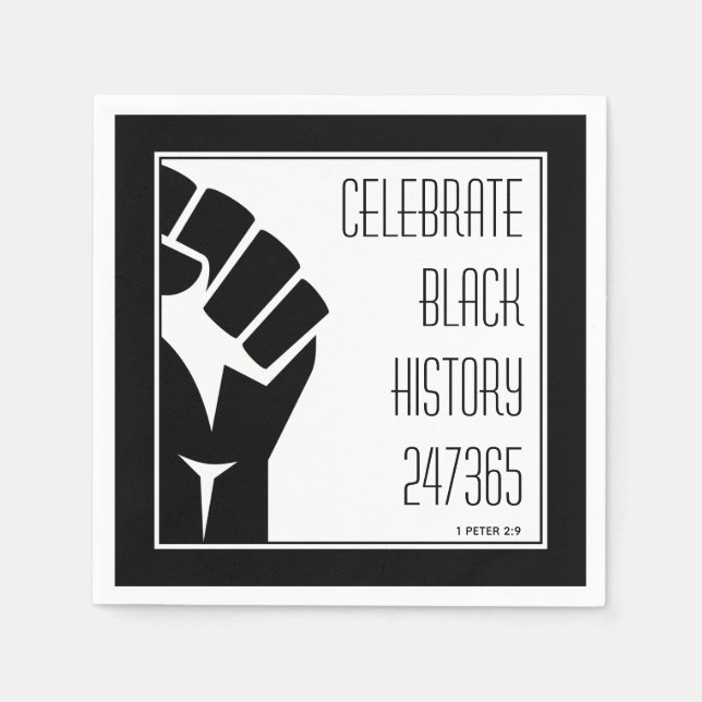 CELEBRATE BLACK HISTORY 247365 BHM Paper Serviette (Vorderseite)
