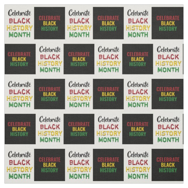 Celebrate BLACK HISTORY Monat Checkerboard-Effekt Stoff (Muster)