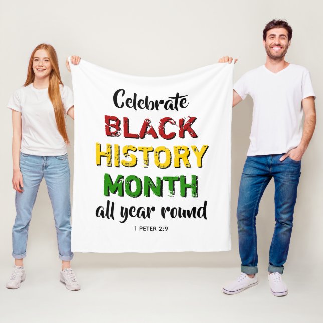 Celebrate Black History Monat Fleecedecke (Beispiel)