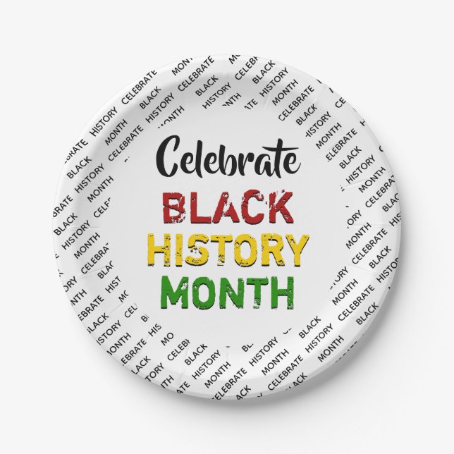 Celebrate Black History Monat Pappteller (Vorderseite)