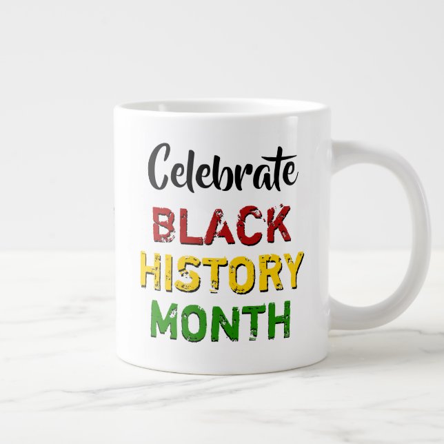 Celebrate Black History Mongram Jumbo-Tasse (Rechts)