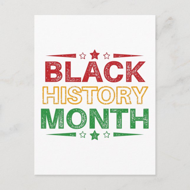 Celebrate Black History Month, 19. Juni Postkarte (Vorderseite)
