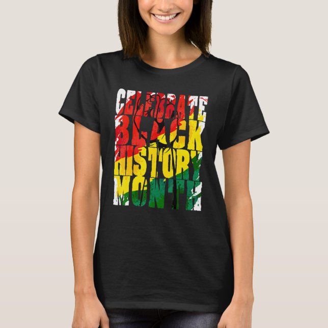 Celebrate Black History Month African American Pri T-Shirt (Vorderseite)