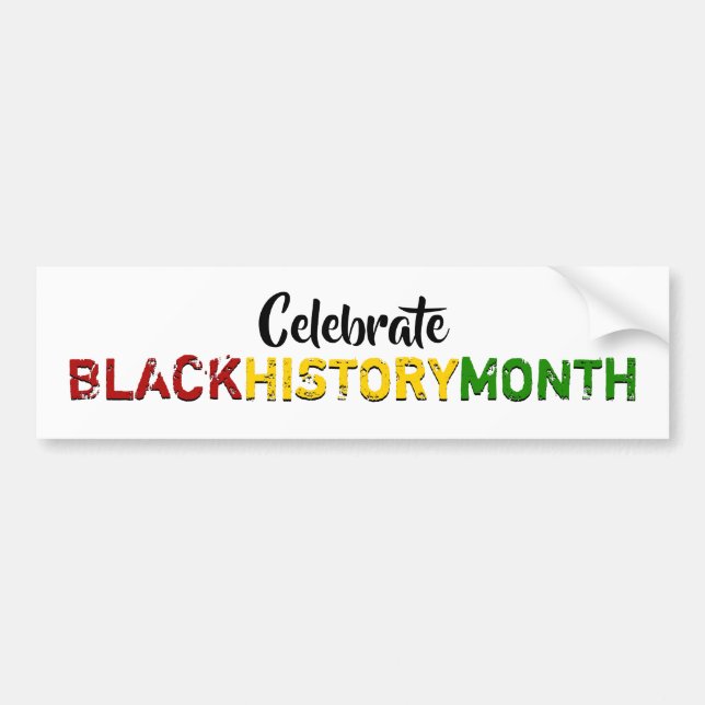 Celebrate BLACK HISTORY MONTH Autoaufkleber (Vorne)