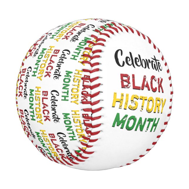 Celebrate BLACK HISTORY MONTH Monogram Keepake Baseball (Schrägansicht)