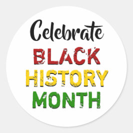 Celebrate Black History Month Runder Aufkleber
