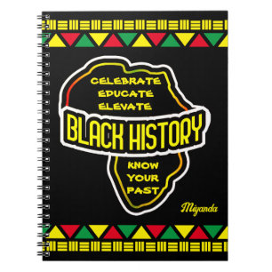 Celebrate Black History with Africa Map on BLACK Notizblock