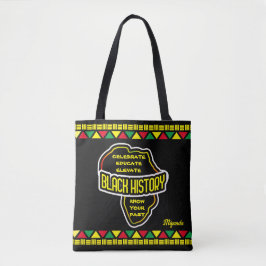 Celebrate Black History with Africa Map on BLACK Tasche