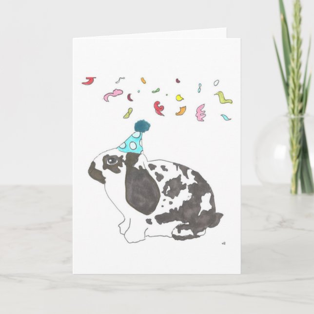 Celebrate Bunny Card Dankeskarte (Vorderseite)