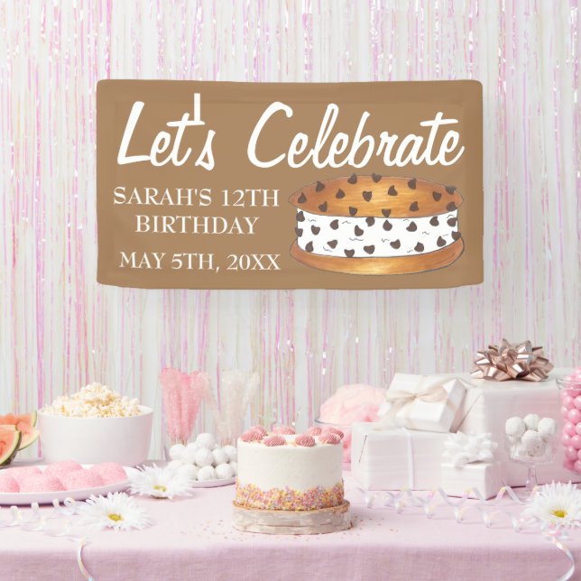 Celebrate Chipwice Ice Cream Social Birthday Party Banner (Party)