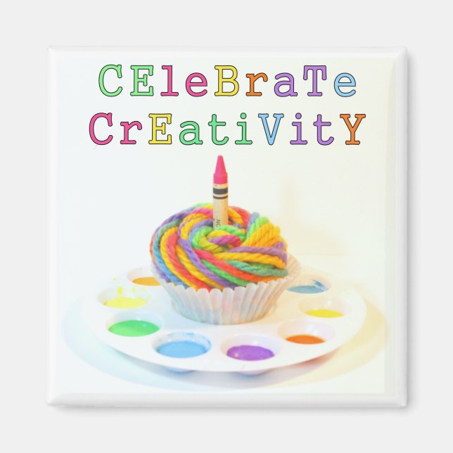 Celebrate Creativity Cupcake Fotografy Magnet (Vorne)