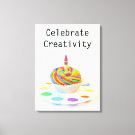 Celebrate Creativity Cupcake Leinwanddruck