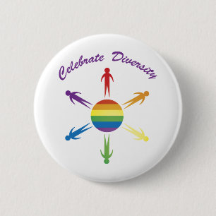 Celebrate Diversity Circle Buttons
